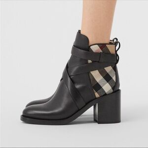 Burberry Check Pryle Heeled Boots